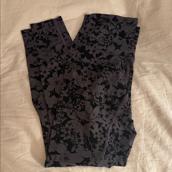 lululemon athletica Pants - Lululemon Floral Black Leggings